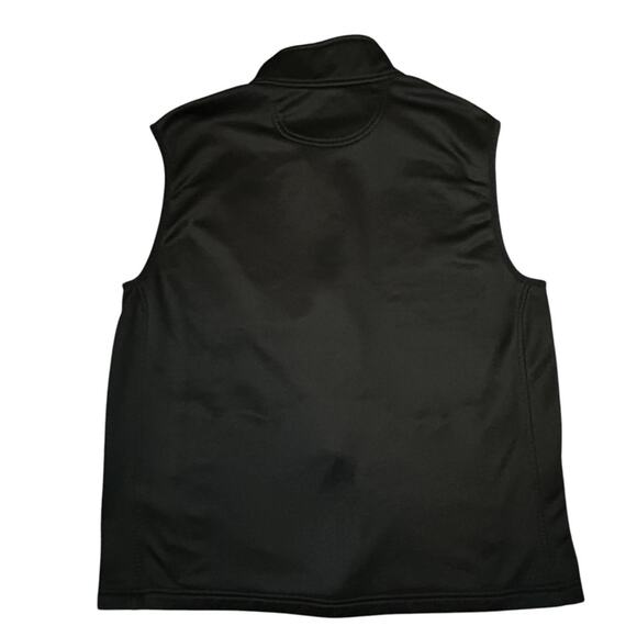 Izod Vest Men Size M Black Blue Full Zip Fleece Lined Stretch Advantage Pockets - Picture 2 of 8